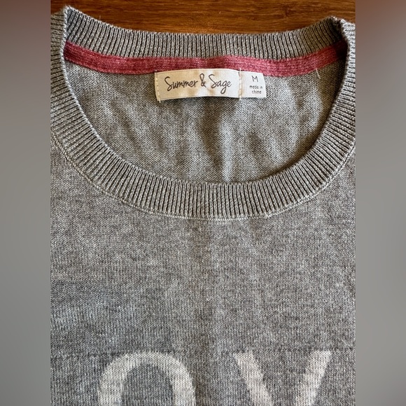 Summer and Sage “Love” , bell sleeve sweater size Medium - Picture 5 of 6